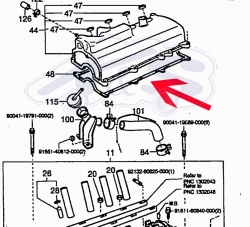 Valve cover sealing 05-1998 - 05-2000